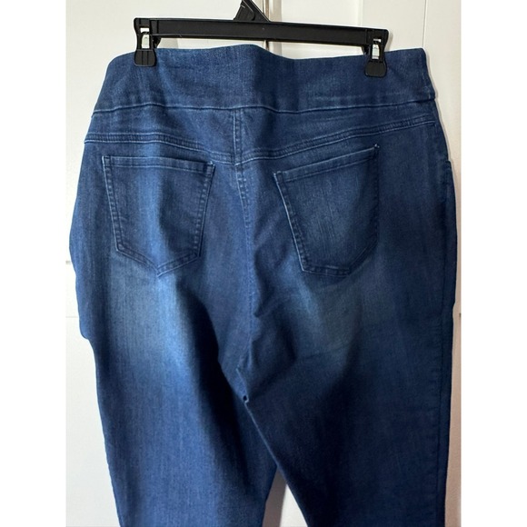 Westbound Women's Blue Denim Cropped Capri Pants Lace‎ Up Hem Size 16 - Picture 8 of 11